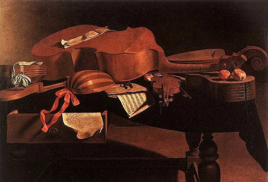 Evaristo Baschenis, Instrumentos musicales